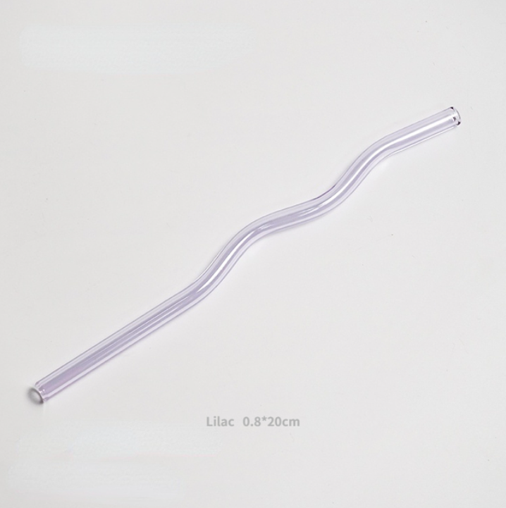 IVORE.GROUP (We cover All Import duty) – wholesale Drinking straw – Reusable Wave Glass Straws5