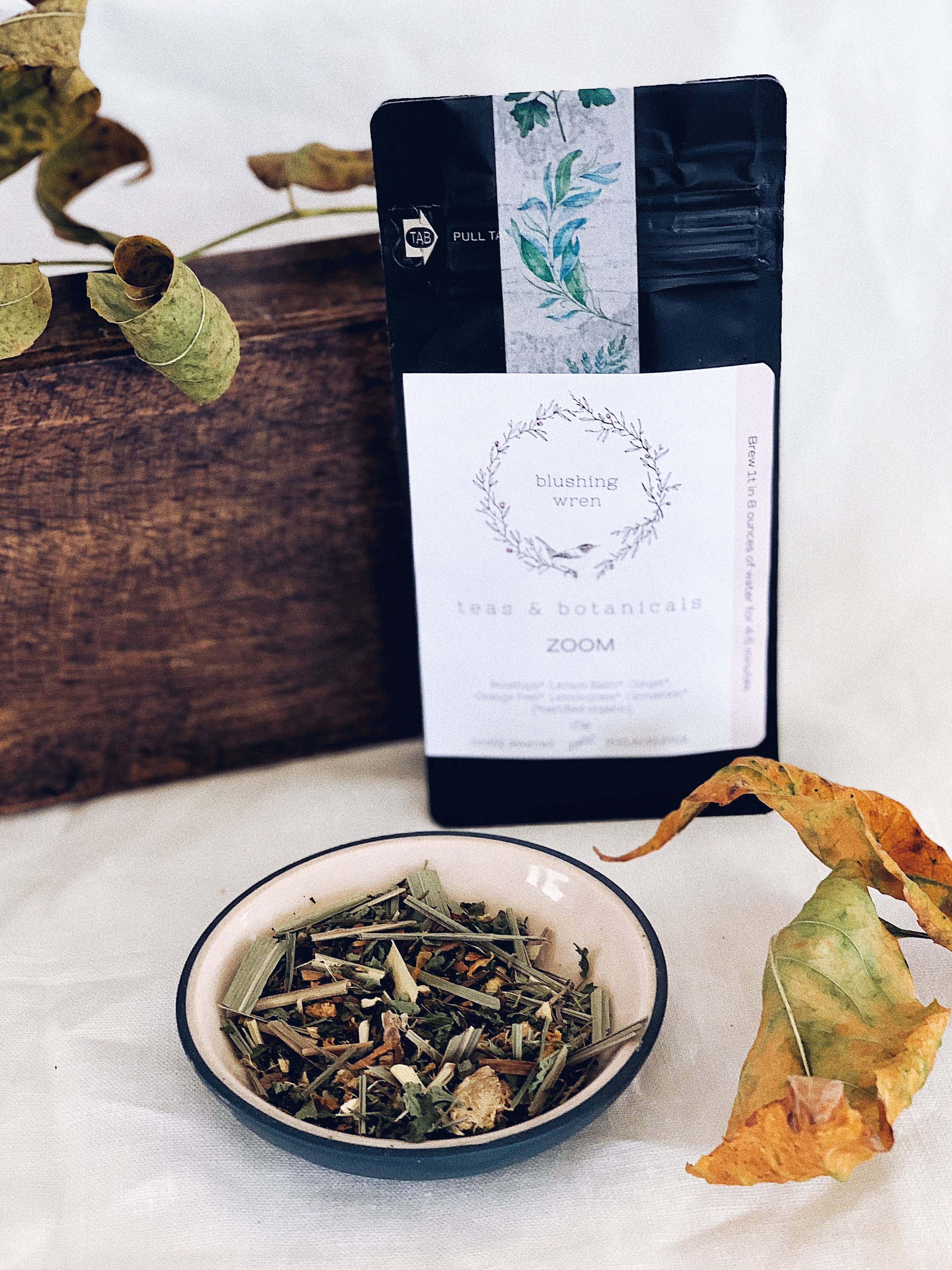 blushing wren teas & botanicals - Wholesale Health/Detox Tea - zoom bag1
