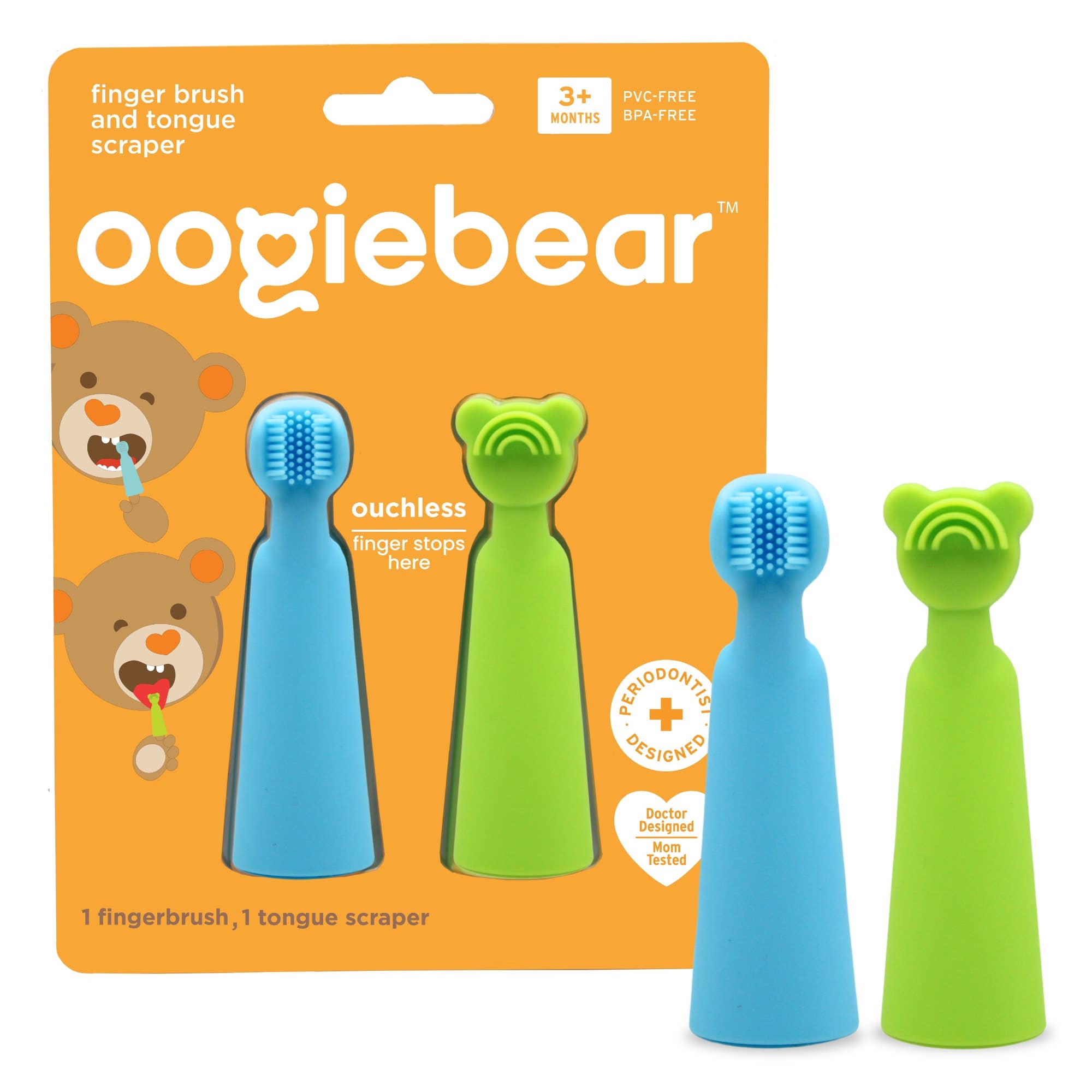 oogiebear - Wholesale Toothbrush - Kids & Baby - oogiebear baby finger brush and tongue scraper1
