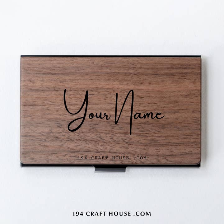 Soportes para Tarjetas de Visita de Madera Personalizados con tu Nombre - Regalo de San Valentín para venta al por mayor de 194 Craft House