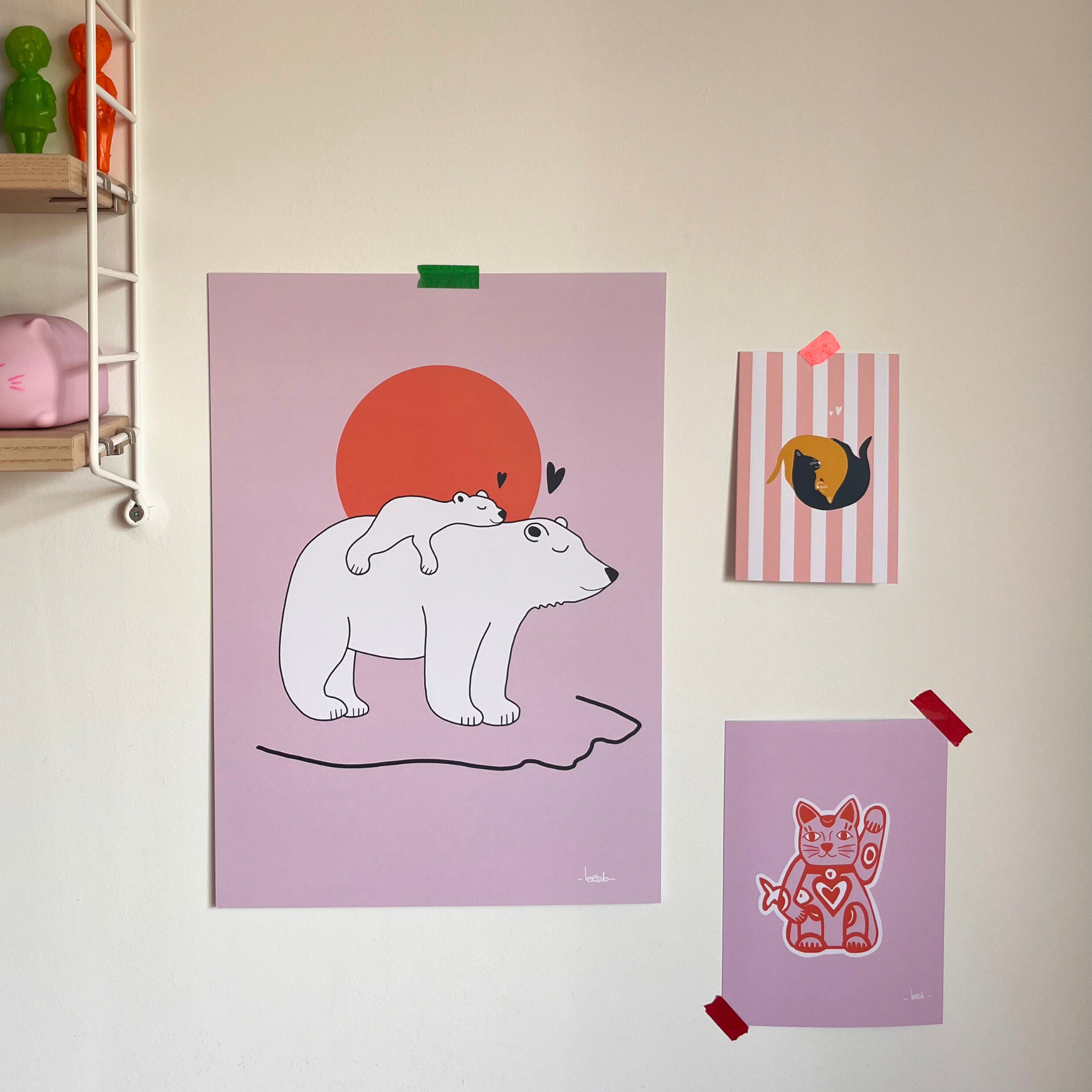 beeb – Engroshandel Plakat – Plakat 'Lucky Cat' med maneki-neko held og lykke kat2
