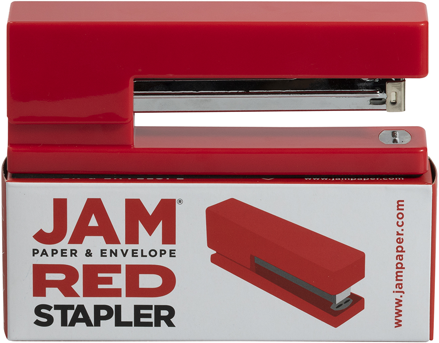 JAM PAPER - Wholesale Stapler - JAM Modern Desk Stapler, Red, 1/Pack4