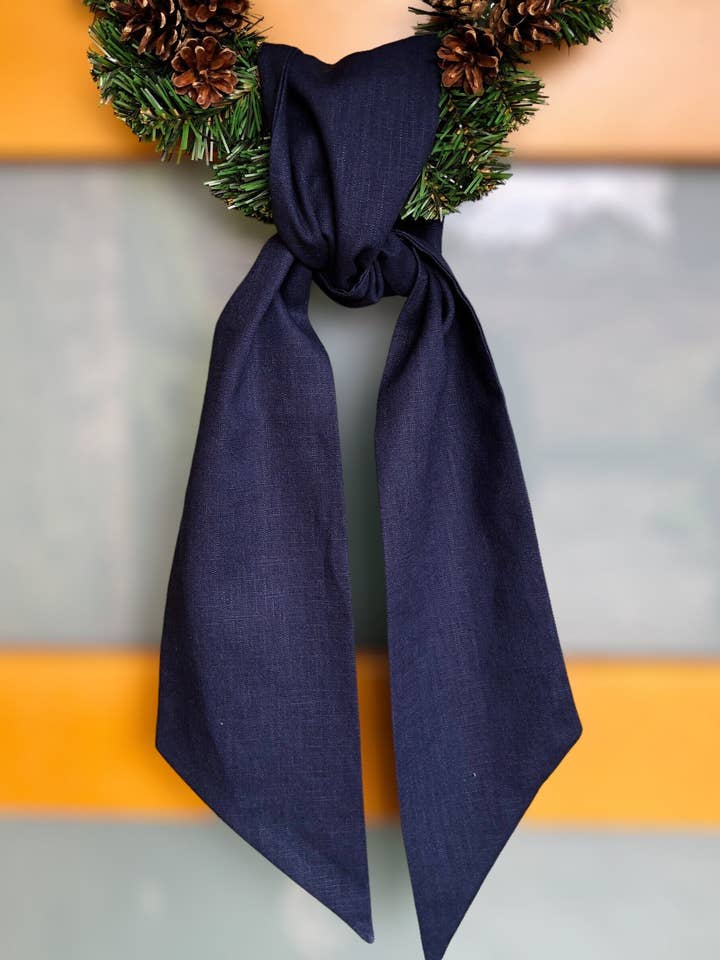 100% Premium Quality Linen Blank Wreath Sash for wholesale by Belle Linen