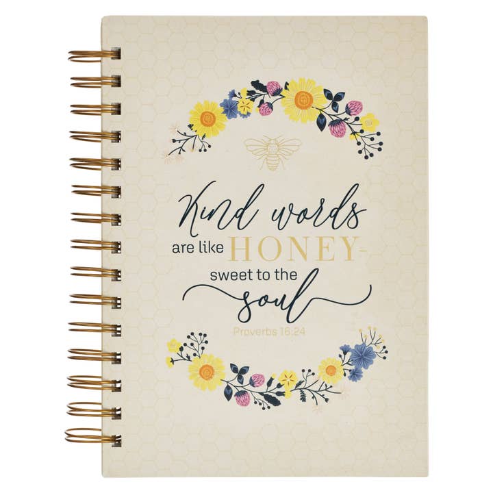 Christian Art Gifts - Wholesale Journal/Diary - Journal Wirebound Navy Kind Words Prov. 16:24