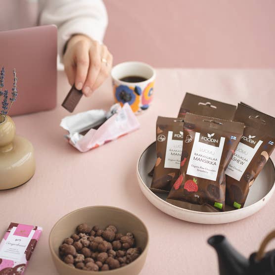 Foodin – wholesale Chokladkaka – Rå choklad ingefära, ekologisk 70g