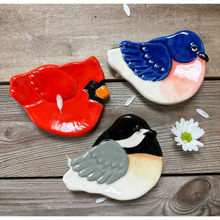 August Ceramics - Wholesale Jewelry Dish - Ceramic Bluebird Dish