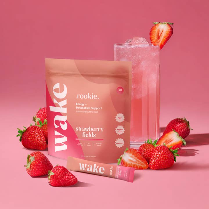 Rookie Wellness - Wholesale Powdered Health Drink - Strawberry Fields Natural Energy + Metabolism Drink1