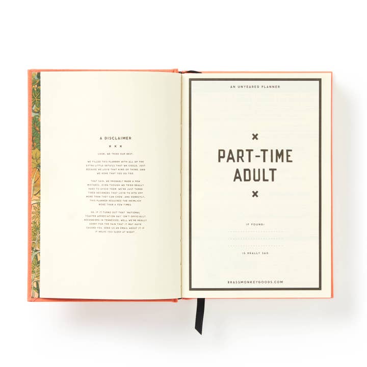 Chronicle Books - Wholesale Planner - Brass Monkey Part-Time Adult Undated Daily Planner