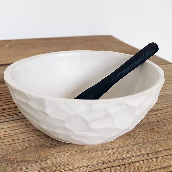 Claycraft - Vendita all'ingrosso Ciotola - Ciotola in ceramica wabi-sabi intagliata a mano aperitivo Natale6