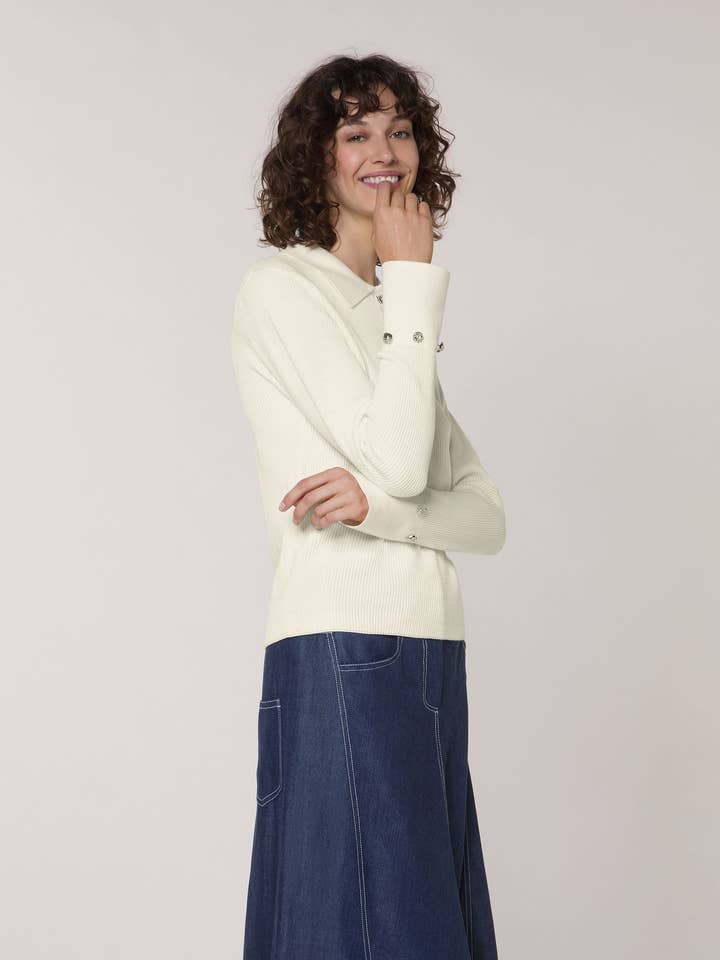 Geribbelde polo voor wholesale door Rodier