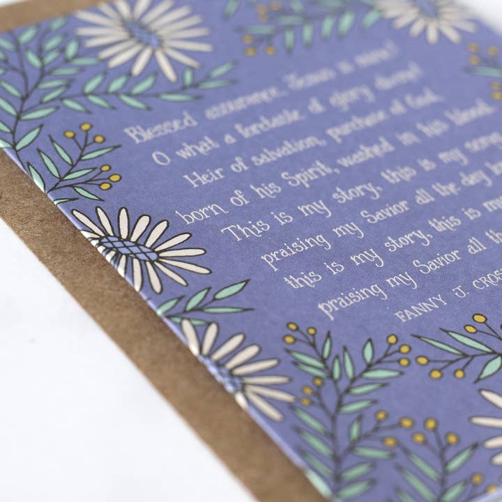 Little Things Studio - Wholesale Everyday Greeting Card - Blessed Assurance Hymn Greeting Card1