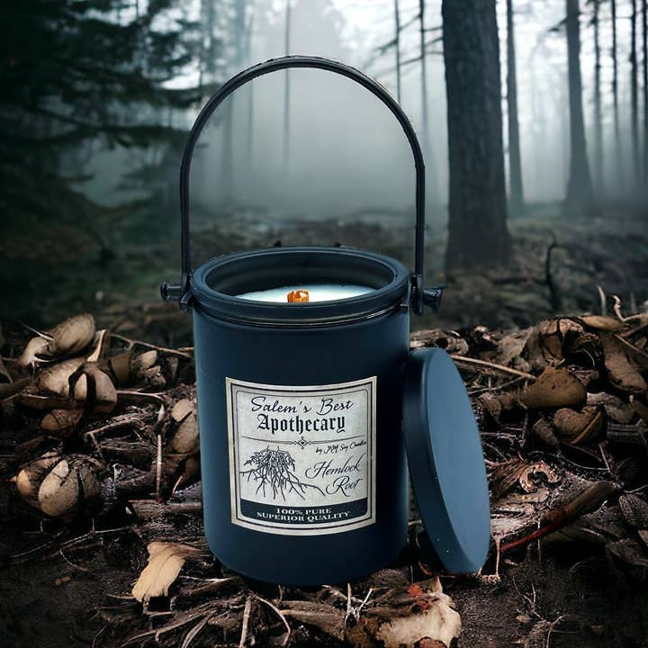 JKM Soy Candles - Wholesale Jar/Filled Candle - Hemlock Root - Salem’s Best Apothecary0