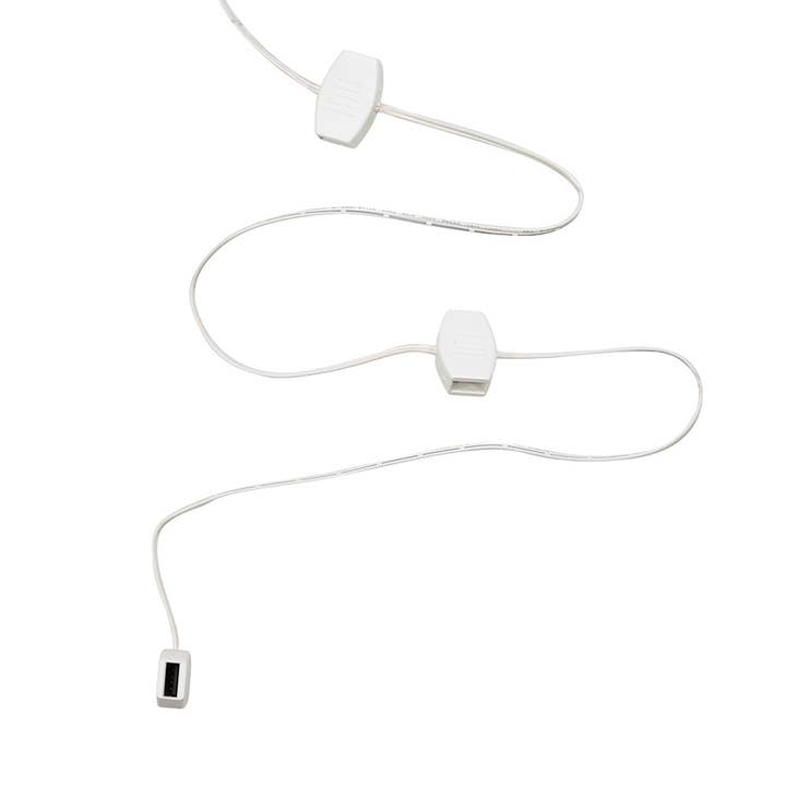 Kurt S. Adler, Inc. - Wholesale Charging Cable - USB EXT CORD W/6 OUTLETS+WHITE WIRE