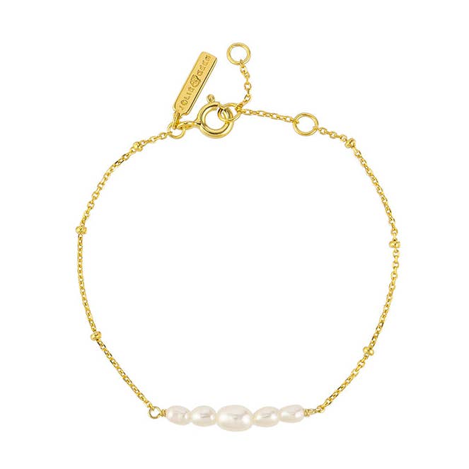 Raffaella Perlenarmband Sterling Silber - Gold für den Großhandel von Jolie & Deen