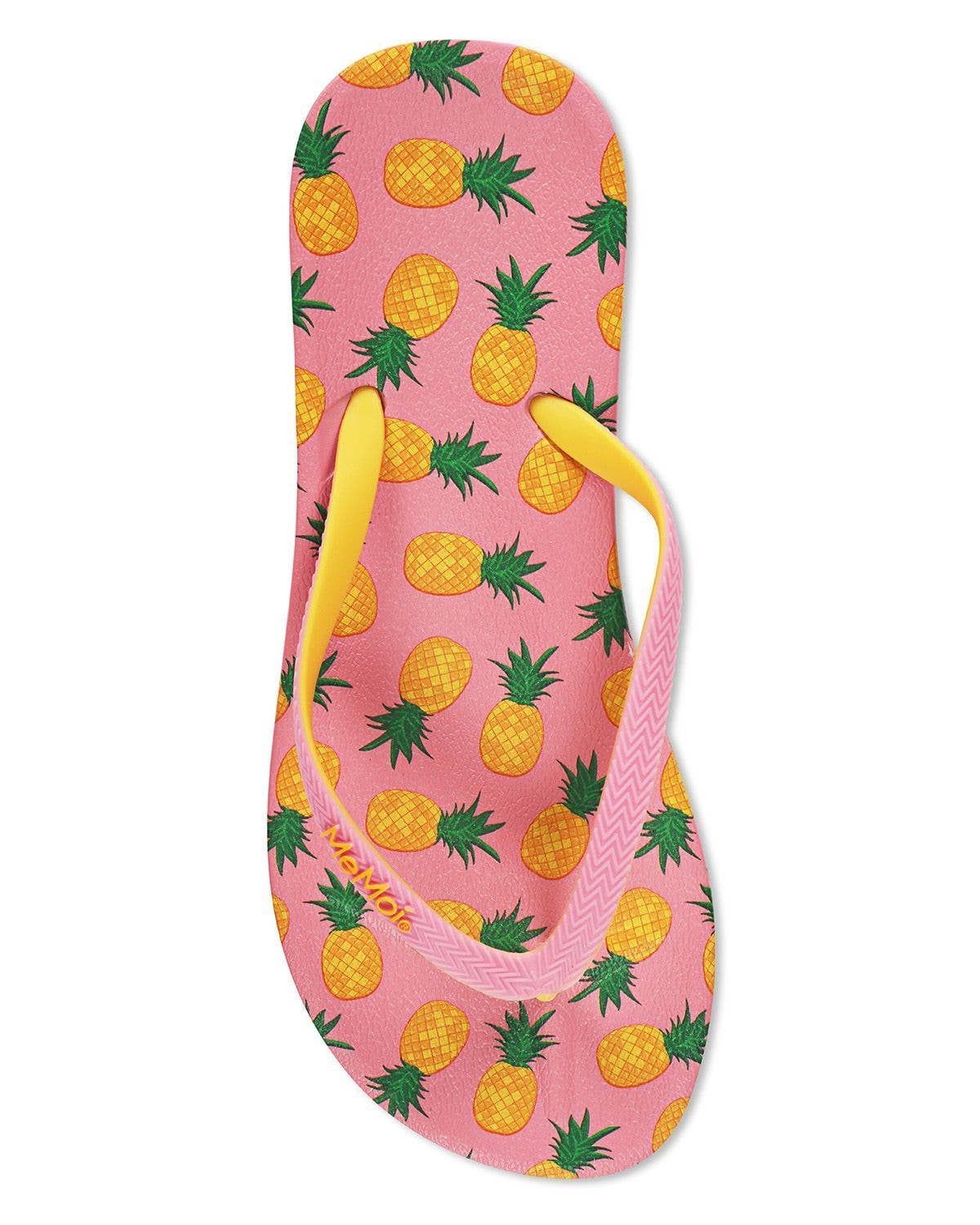 Confetti Pink Women's Pineapple Flip Flops & Mesh Bag Set for wholesale on Faire1