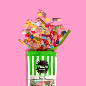 Vegan All Sorts - Wholesale Gummy - Mega bag 800 g met meer dan 20 soorten vegan snoep0