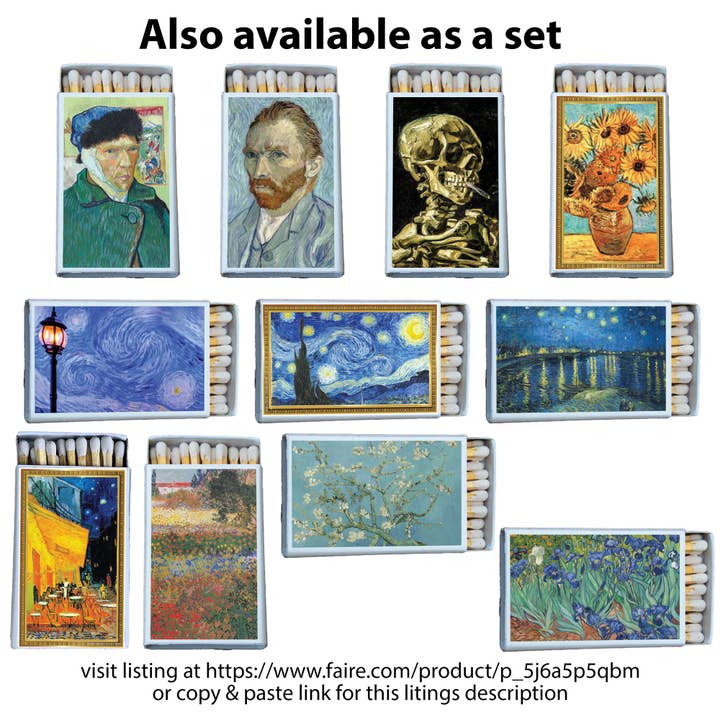 Most Amazing - Wholesale Matches - Art Classic Van Gogh Irises Matchbox • Candle Acc • Matches1