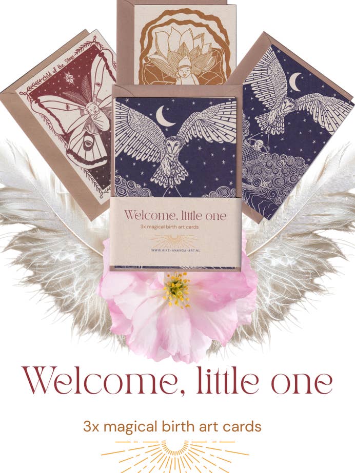 Willkommen, Kleines - Kartenset für den Großhandel von Aike Ananda Art