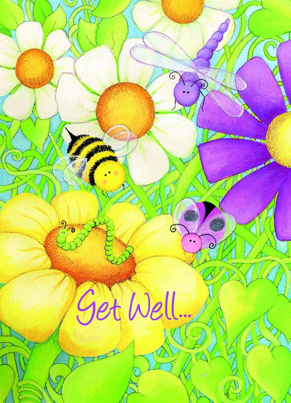 Legacy - Wholesale Get Well Card - Caterpillar and Bee - Faith Get Well Card0