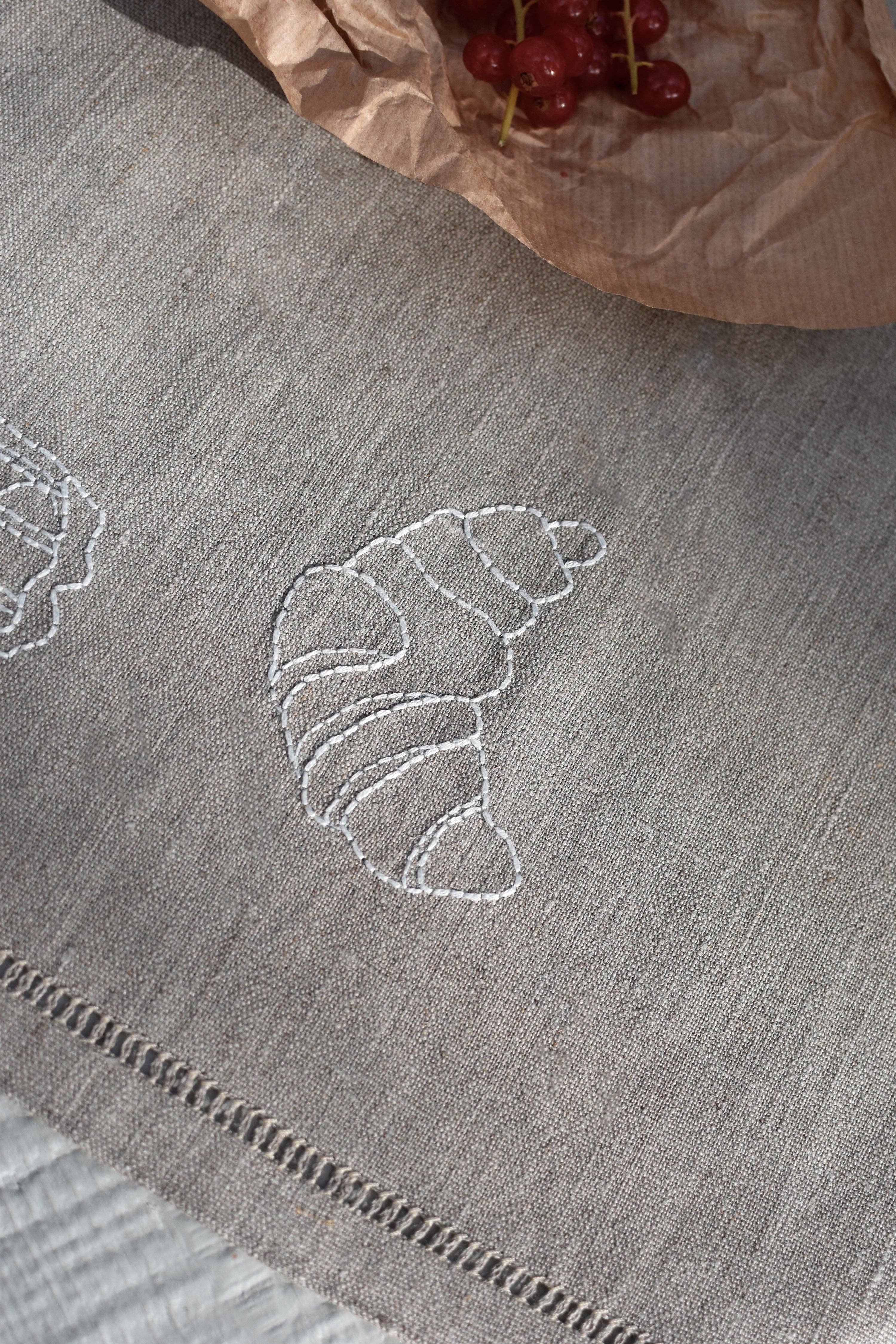 À bientôt - Wholesale Placemat - Petit Dej Organic Linen Placemat in White12