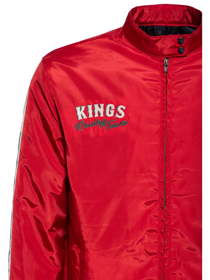 red Racing Jacket "Speedway Kings" for wholesale on Faire5