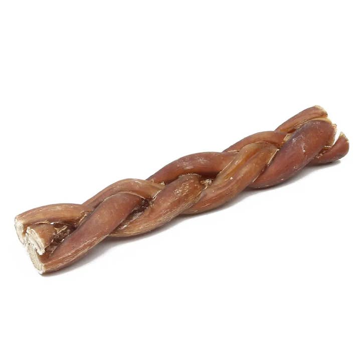 Braided Bully Stix 6" PDQ Box for wholesale by Canine Caviar