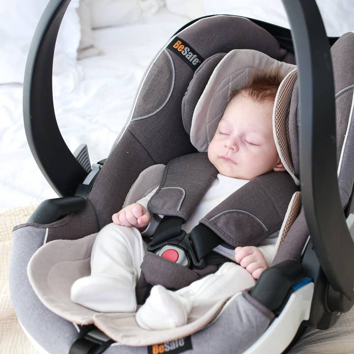 BABYLY - Vente Housse de siège auto – enfant et bébé - Insert/doublure anti-transpiration en lin pour siège auto pour bébé de 0 à 13 kg