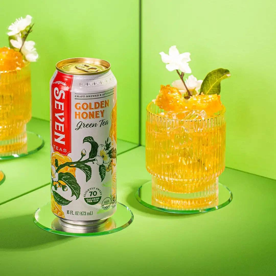 Echo Sales America – wholesale Iced tea – Seven Teas Golden Honey Green Tea + Ginseng 16fl oz, 473ml-Case 12ct5