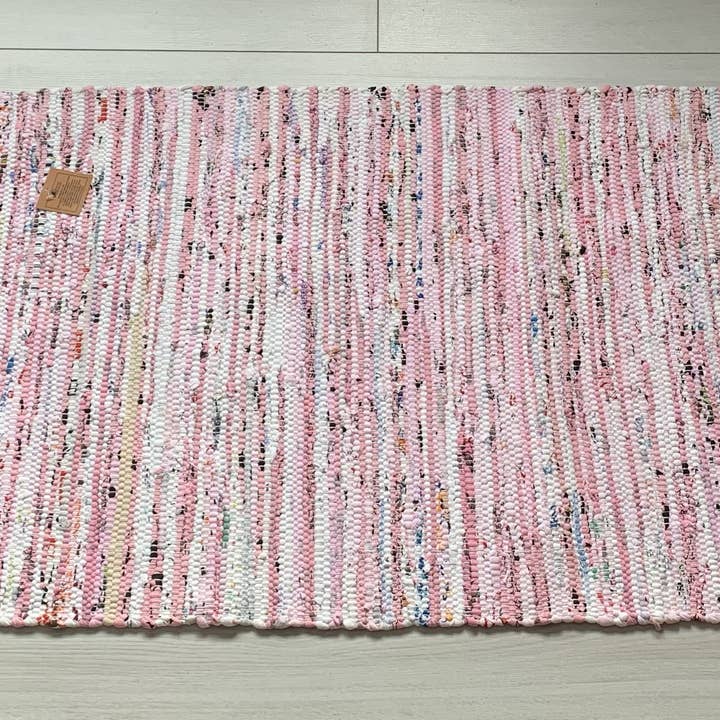 Designs Emporium – wholesale Runner rug – Pink Rug Runner Chindi Rag Handmade Recycled Cotton