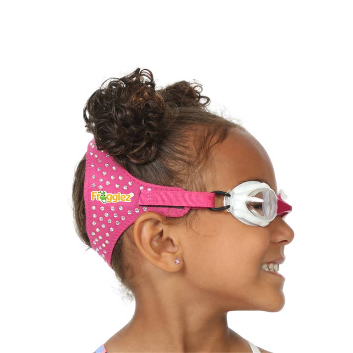 Pink Glitz Swim Goggles for Kids for wholesale by FROGGLEZ Swim Goggles