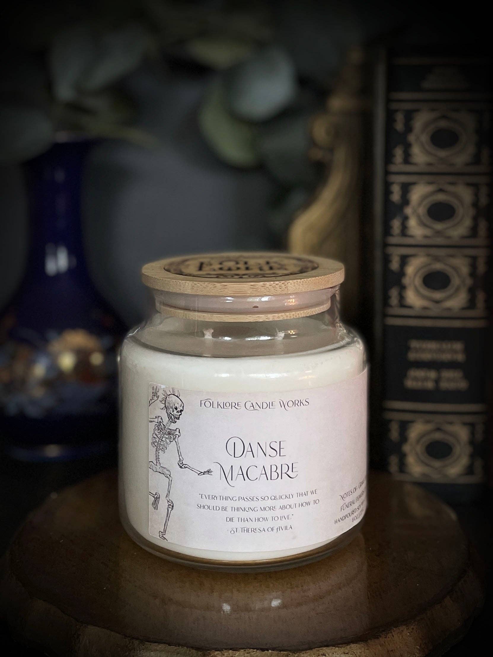 Folklore Candle Works - Wholesale Jar/filled candle - Danse Macabre || 16 oz. Gothic Candle | Rain Scent2