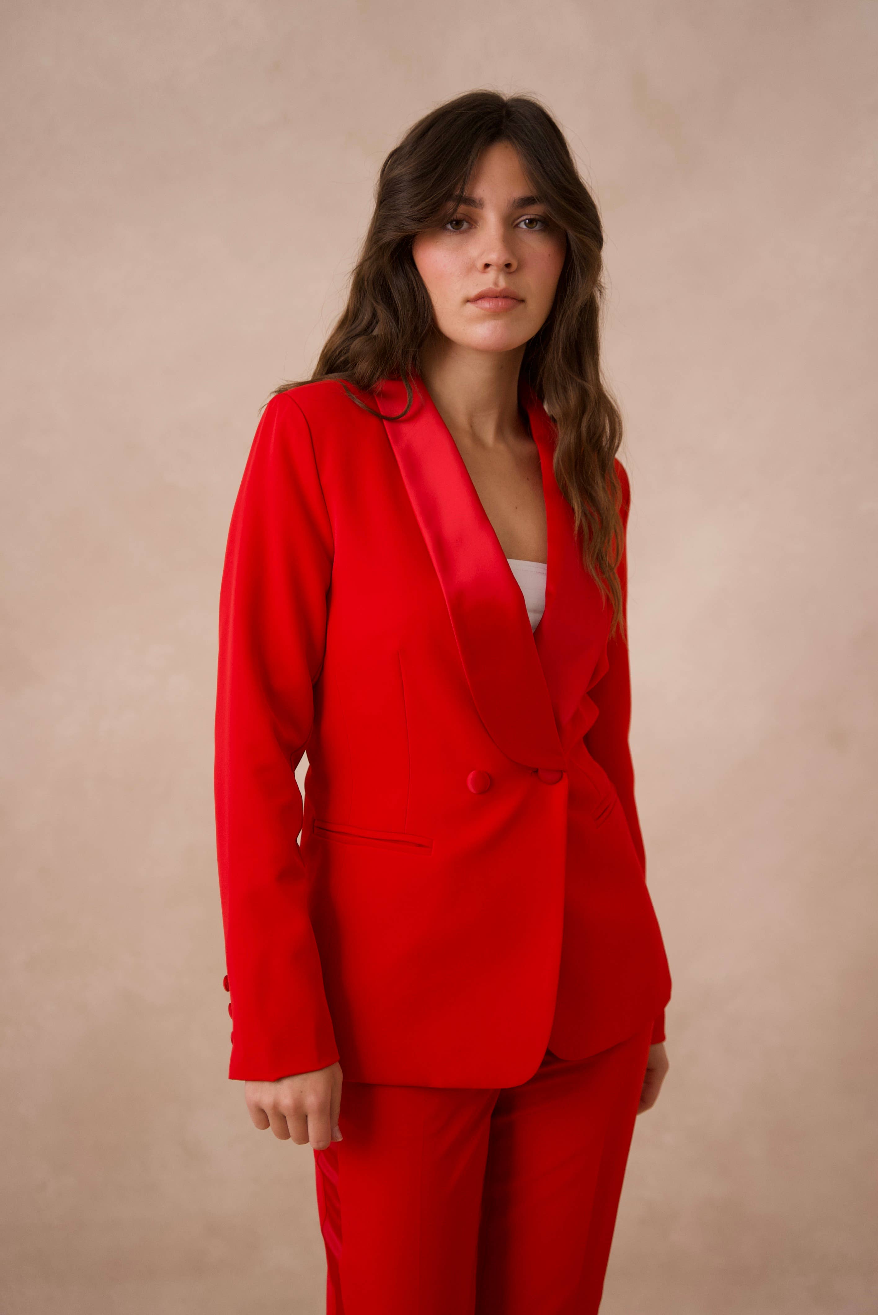 Attentif Paris – Engroshandel Habitjakke – til kvinder – Slim fit plain smokingjakke58