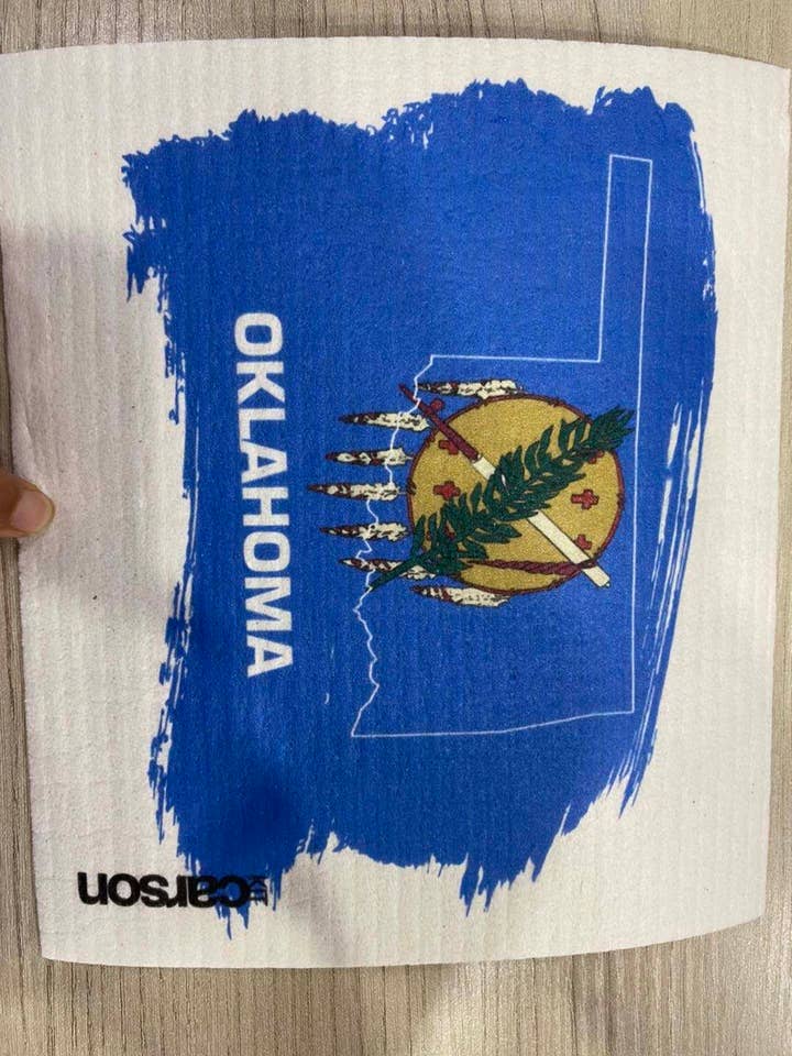 Torchon suédois drapeau de l'État de l'Oklahoma pour la vente par Kit Carson Accessories