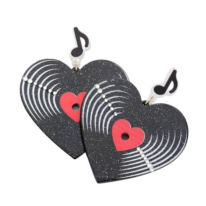 Pretty Attitude Clothing - Wholesale Dangle Earrings - Vinyl Record Earrings Music Lover Earrings Rock n Roll0