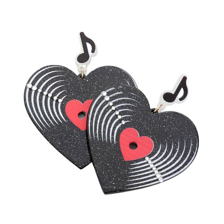 Pretty Attitude Clothing - Wholesale Dangle Earrings - Vinyl Record Earrings Music Lover Earrings Rock n Roll