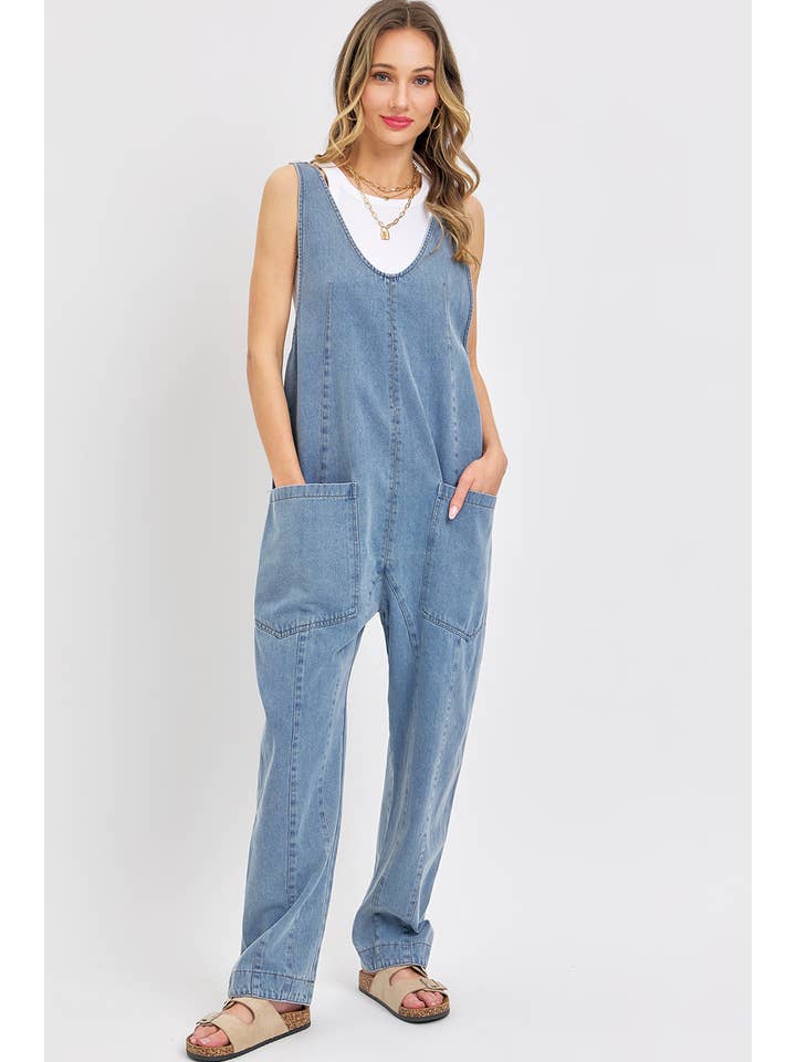 Sweet Lovely by Jen - Wholesale Jumpsuit - Women's - BESTSELLER ONE-AND-DONE DENIM JUMPSUIT4