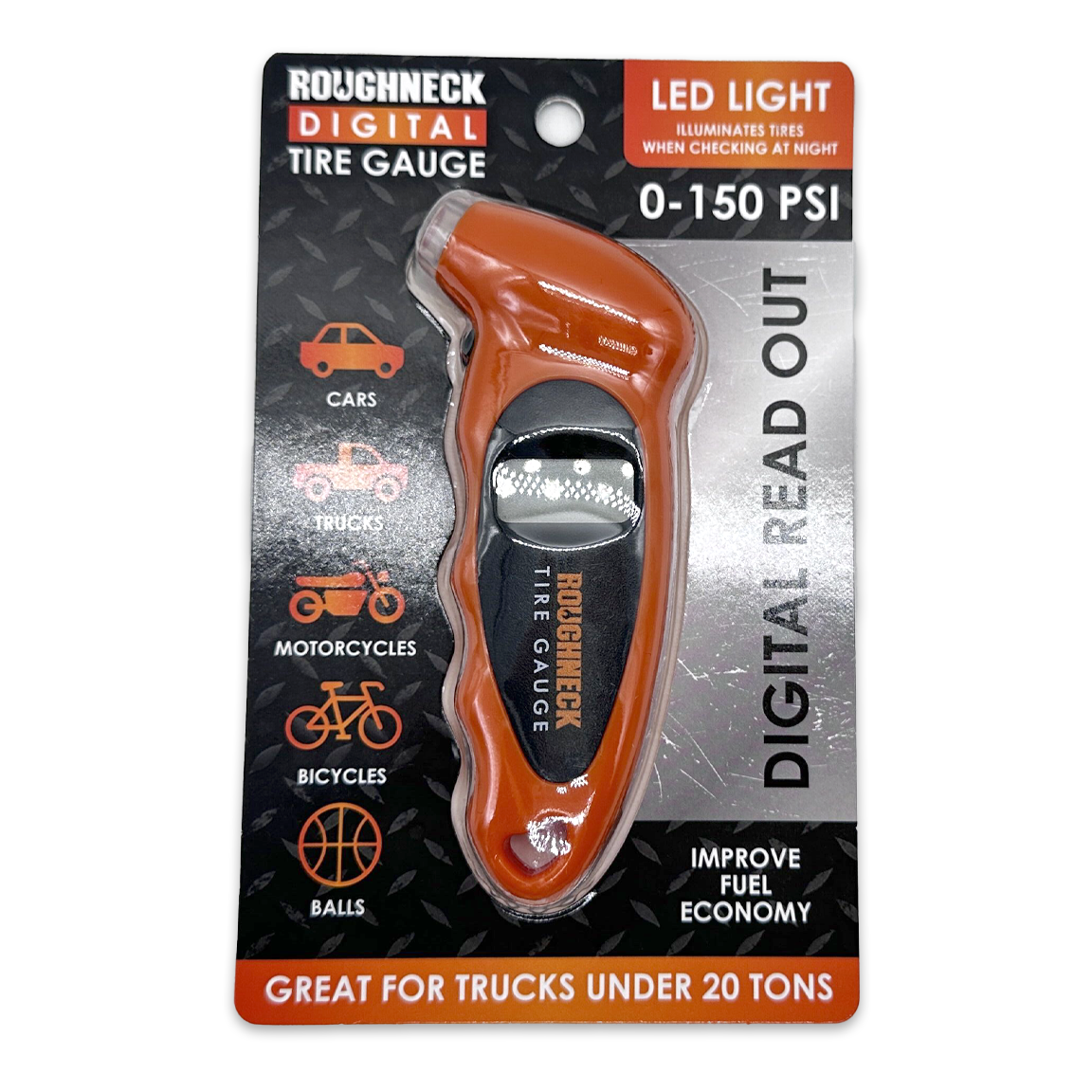 Novelty Brands - Wholesale Retailer Display - Home & Living - Roughneck Small Digital Tire Gauge- 6/Display2