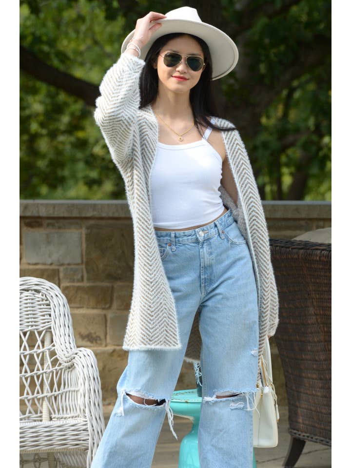 ESLEY - Wholesale Cardigan - Women's - 52319TJY- Vintage Loose Cardigan Sweater5