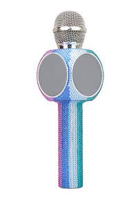 Trend Tech Brands - Vente Haut-parleurs - Microphone karaoké arc-en-ciel avec paillettes et haut-parleur Bluetooth3