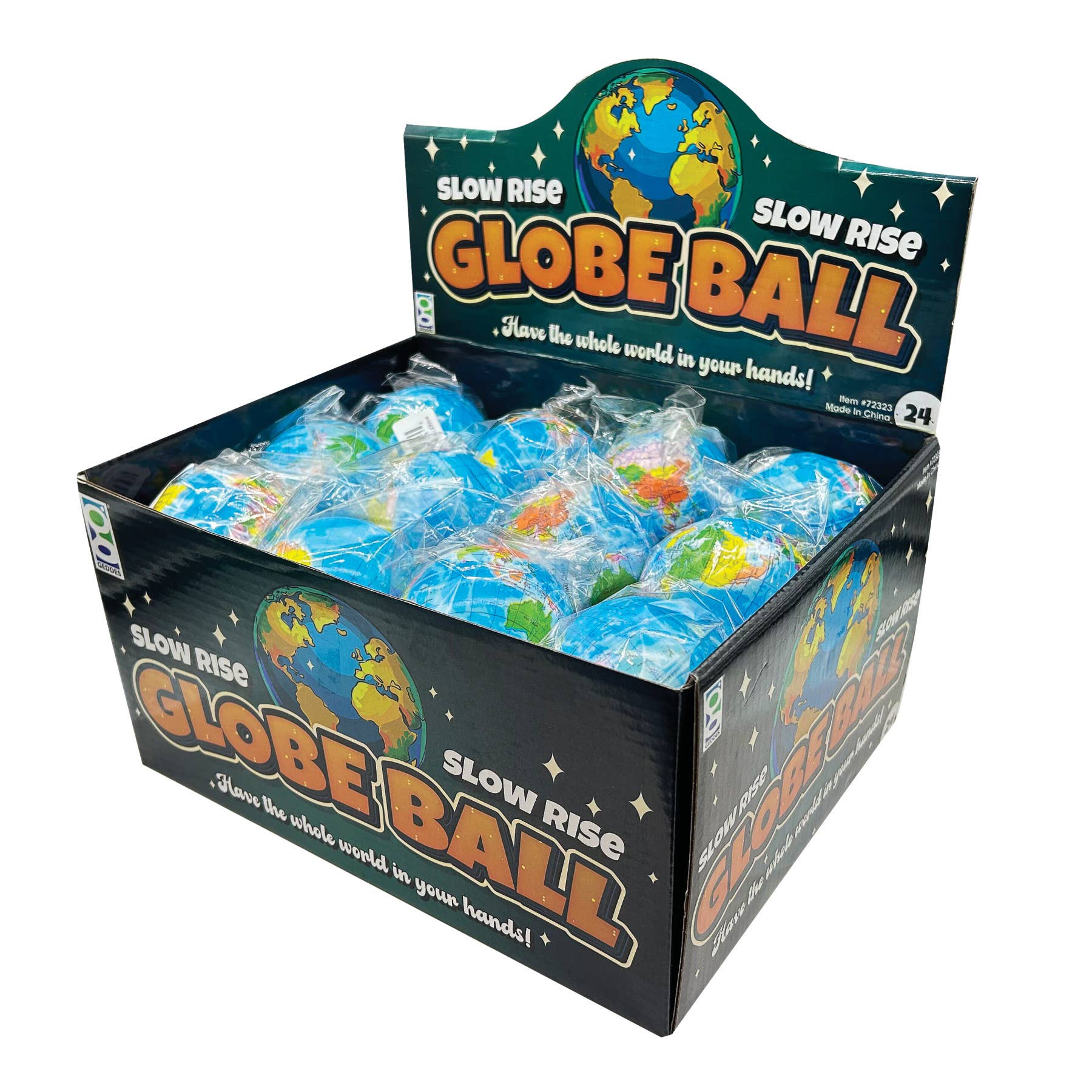 Geddes - Wholesale Stress Relief Ball/Dough - SLOW RISE GLOBE BALL   24/DSP3