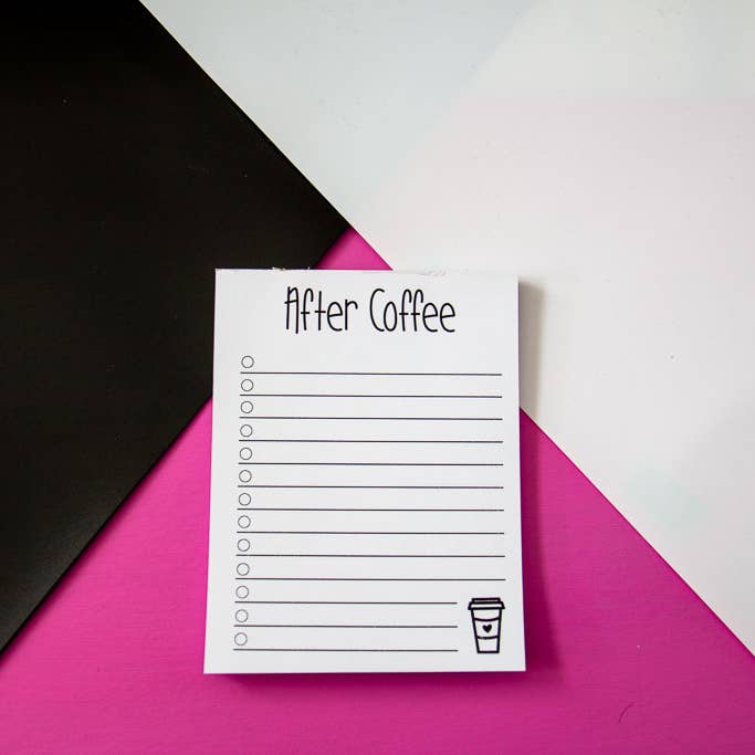 After Coffee List Pad - Bloco de notas por atacado de Oh So Shonda