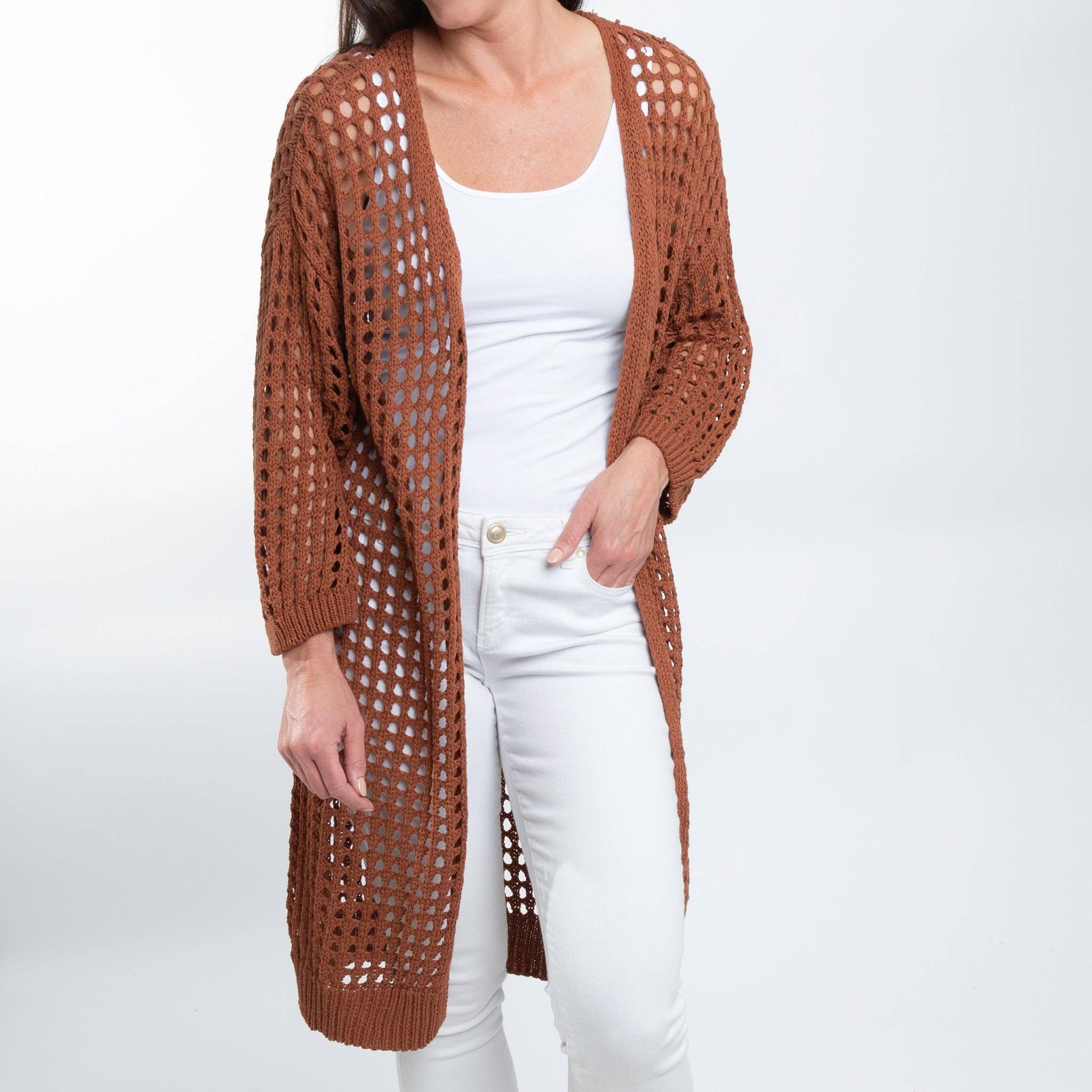 Howard's – Großhandel Strickjacke – Damen – Damenbekleidung in großen Größen Häkel-Cardigan Enya Langarm8