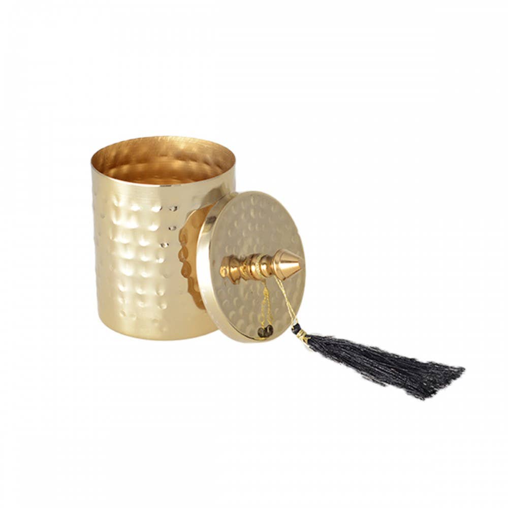 AULICA - Wholesale Canister - Hammered golden box 8x10cm1