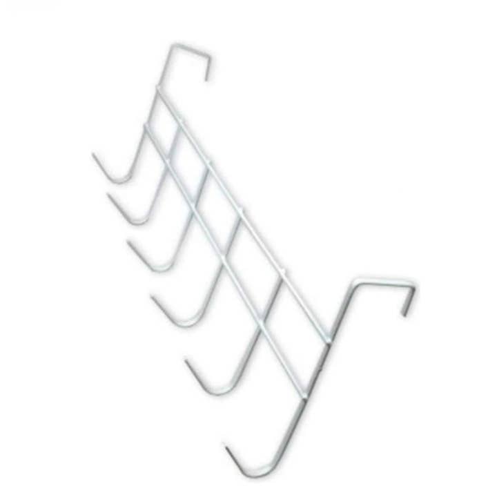 Over The Door Hook Hanger with 6-Hooks Organizer Rack White for wholesale by Tsyware