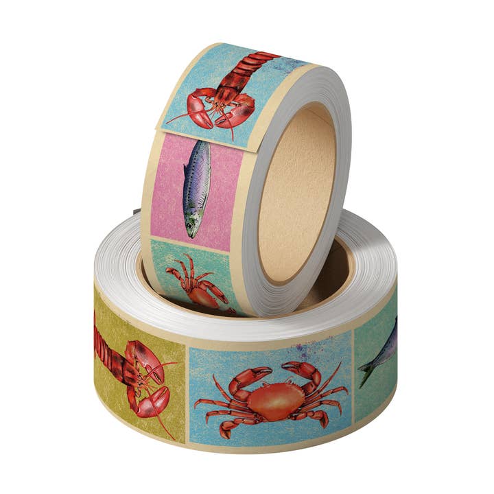 Fawn & Thistle Ltd (US Duties Paid) - Wholesale Washi Tape - Frutti di Mare Washi Tape | Sardines | Lobsters | Stationery1