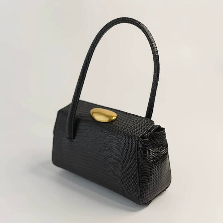 Lizard Grain Texture Leather Shoulder Box Bag for wholesale by Sook Stainable