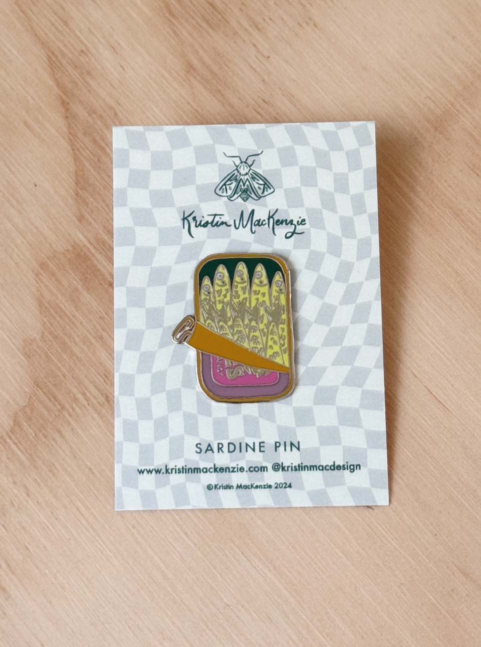 Kristin MacKenzie Fine Art - Wholesale Lapel Pin/Button - Sardines | Enamel Pin1