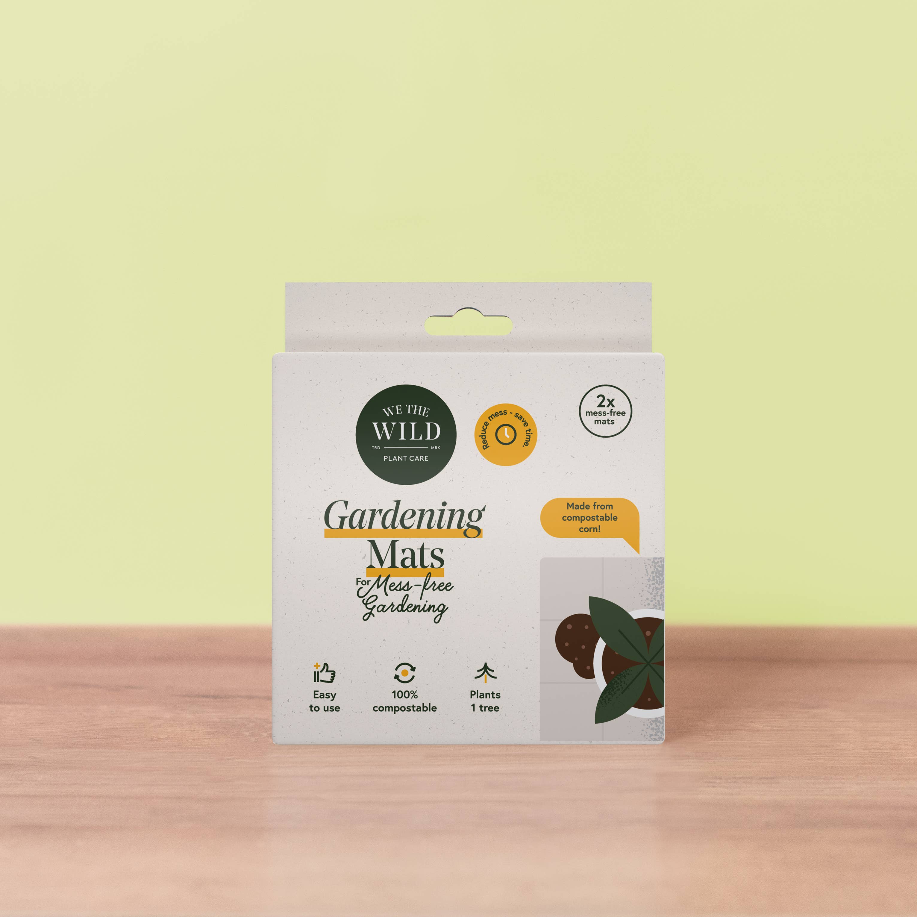 We The Wild Plant Care USA - Wholesale Garden Tool - Compostable Gardening Mat 2 pk2