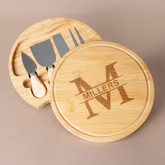 Famgraving - Wholesale Cheese Board - Personalized Charcuterie cheese knives board Set/4 Pieces 7
