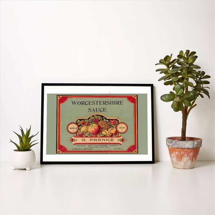 Found Image Press - Wholesale Art Print - Art Print FO-715 Vintage Worcestershire Sauce Label1